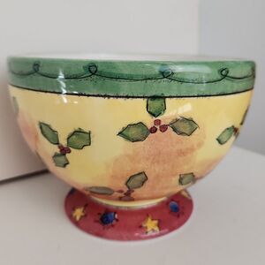 Vintage The‎ Sweet Shoppe Christmas by Sango Designer Sue Zipkin Serving Bowl